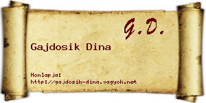 Gajdosik Dina névjegykártya